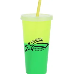 Rave Mood Tumbler with Lid and Straw - 26 oz