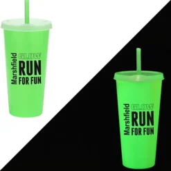 Rave Nite Glow Tumbler with Lid and Straw- 26 oz