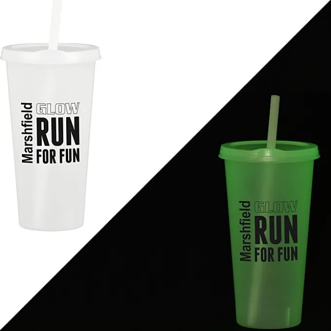 Rave Nite Glow Tumbler with Lid and Straw- 26 oz