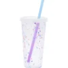 Rave Rainbow Confetti Mood Tumbler with Lid and Straw - 26 oz
