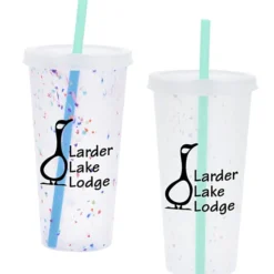 Rave Rainbow Confetti Mood Tumbler with Lid and Straw - 26 oz