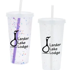Rave Rainbow Confetti Mood Tumbler with Lid and Straw - 26 oz