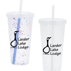 Rave Rainbow Confetti Mood Tumbler with Lid and Straw - 26 oz