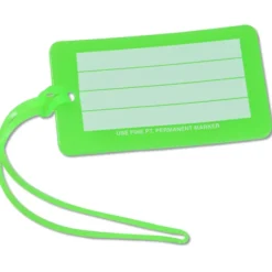 Rectangle Luggage Tag - 2 inches x 3 1/2 inches - Translucent