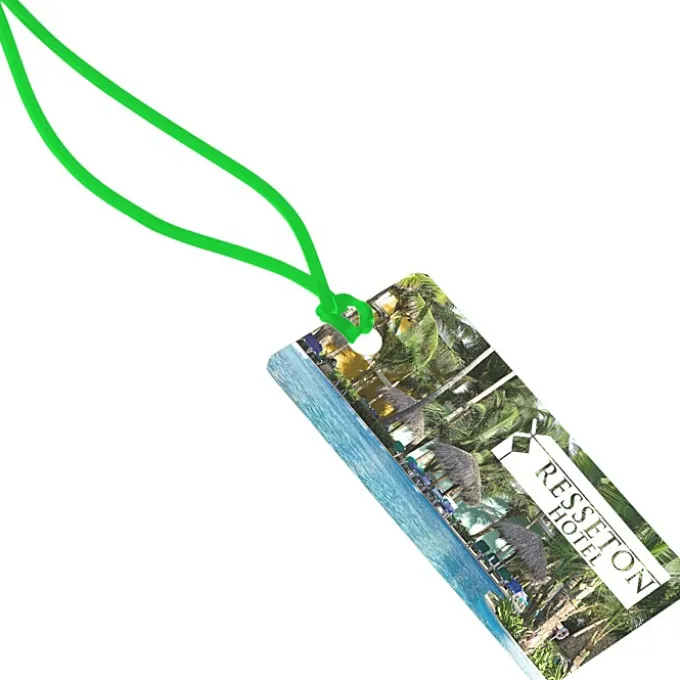 Rectangle POLYspectrum Bag Tag - 2 inches x 4 inches - Translucent