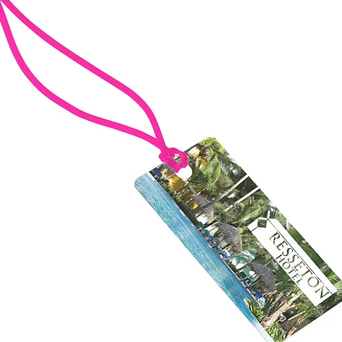 Rectangle POLYspectrum Bag Tag - 2 inches x 4 inches - Translucent