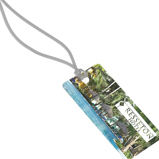 Rectangle POLYspectrum Bag Tag - 2 inches x 4 inches - Translucent