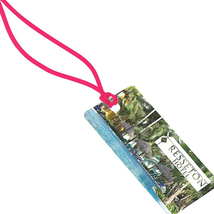 Rectangle POLYspectrum Bag Tag - 2 inches x 4 inches - Translucent