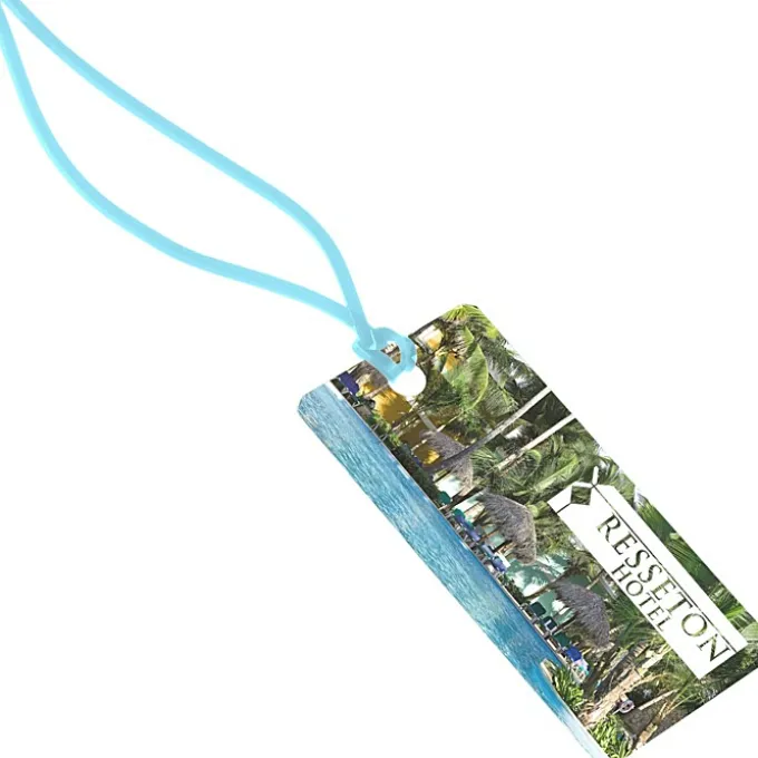 Rectangle POLYspectrum Bag Tag - 2 inches x 4 inches - Translucent