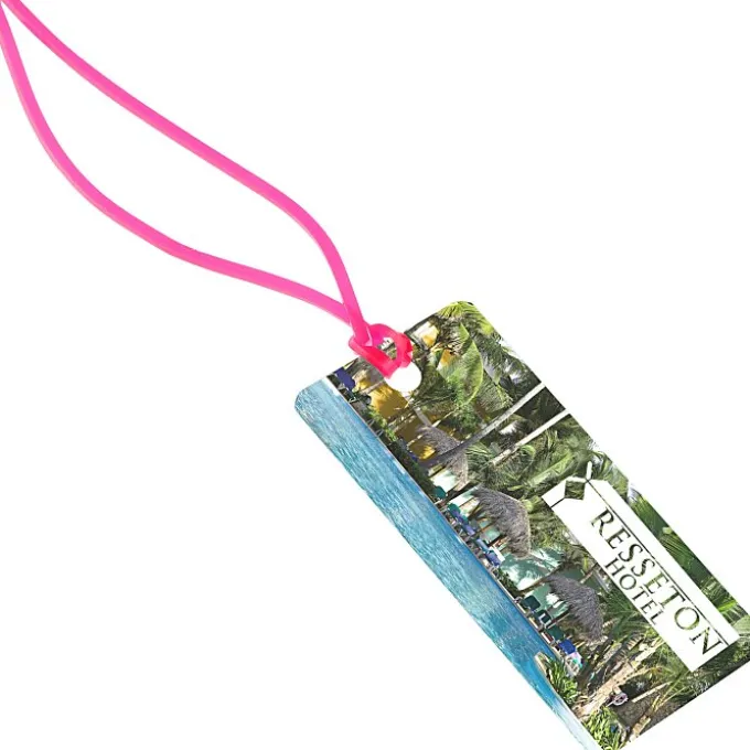 Rectangle POLYspectrum Bag Tag - 2 inches x 4 inches - Translucent