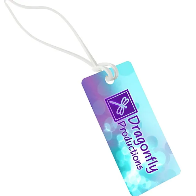 Rectangle POLYspectrum Bag Tag - 2 inches x 4 inches - Opaque