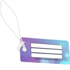 Rectangle POLYspectrum Bag Tag - 2 inches x 4 inches - Opaque