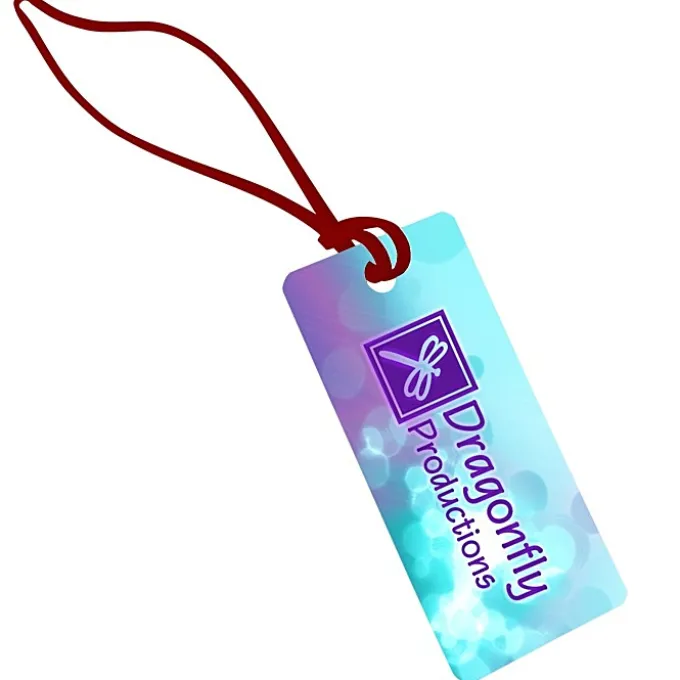 Rectangle POLYspectrum Bag Tag - 2 inches x 4 inches - Opaque