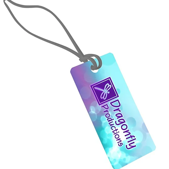 Rectangle POLYspectrum Bag Tag - 2 inches x 4 inches - Opaque