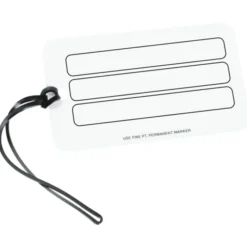 Rectangle POLYspectrum Bag Tag - 3 inches x 5 inches - Translucent