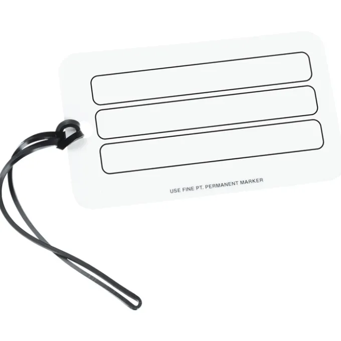 Rectangle POLYspectrum Bag Tag - 3 inches x 5 inches - Translucent