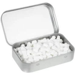 Rectangular Tin with Shaped Mints - Bone