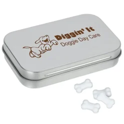 Rectangular Tin with Shaped Mints - Bone