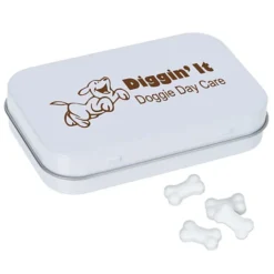 Rectangular Tin with Shaped Mints - Bone