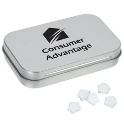 Rectangular Tin with Shaped Mints - House