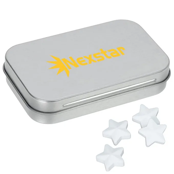 Rectangular Tin with Shaped Mints - Star