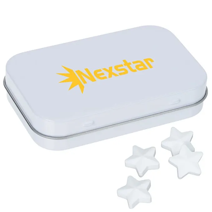 Rectangular Tin with Shaped Mints - Star