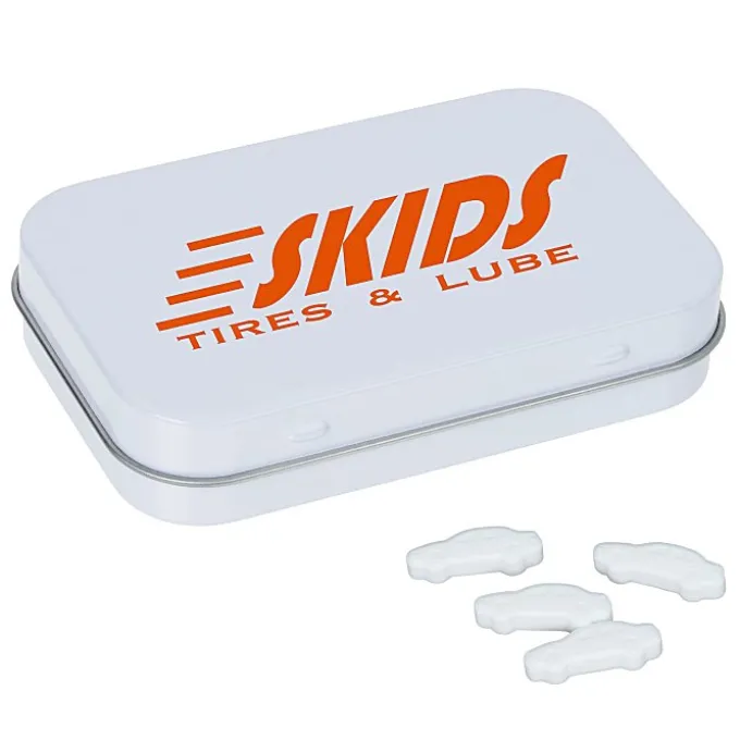 Rectangular Tin with Shaped Mints - Car