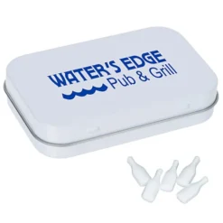 Rectangular Tin with Shaped Mints - Bottle