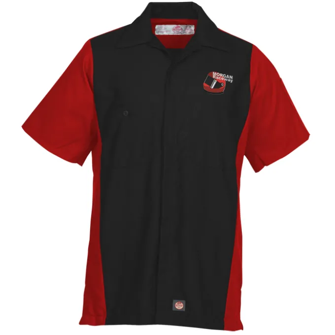 Red Kap Mechanic Crew Short Sleeve Colorblock Shirt