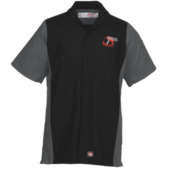 Red Kap Mechanic Crew Short Sleeve Colorblock Shirt