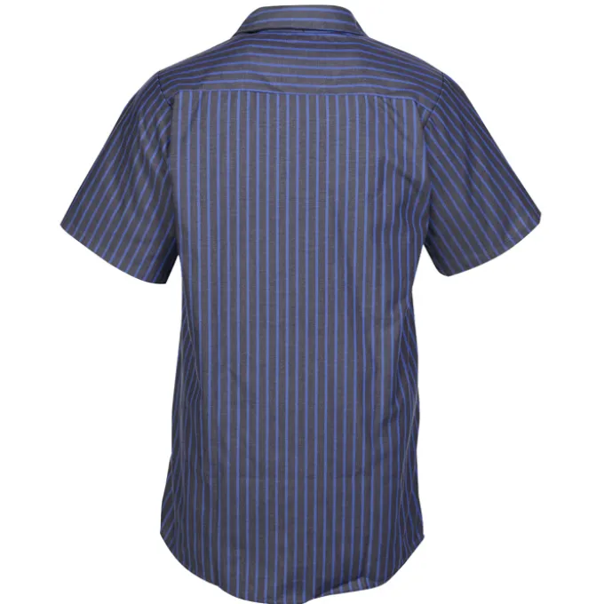 Red Kap Technician Short Sleeve Striped Work Shirt