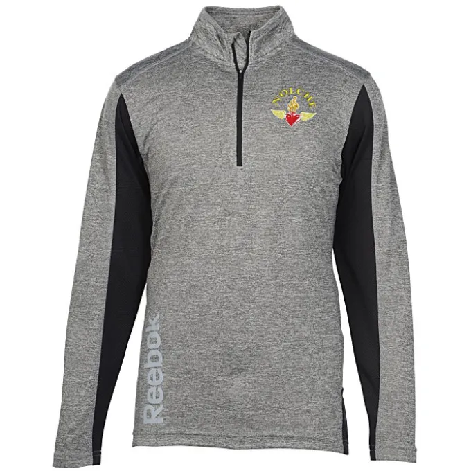 Reebok Crossover 1/4-Zip Lightweight Heather Pullover - Men's