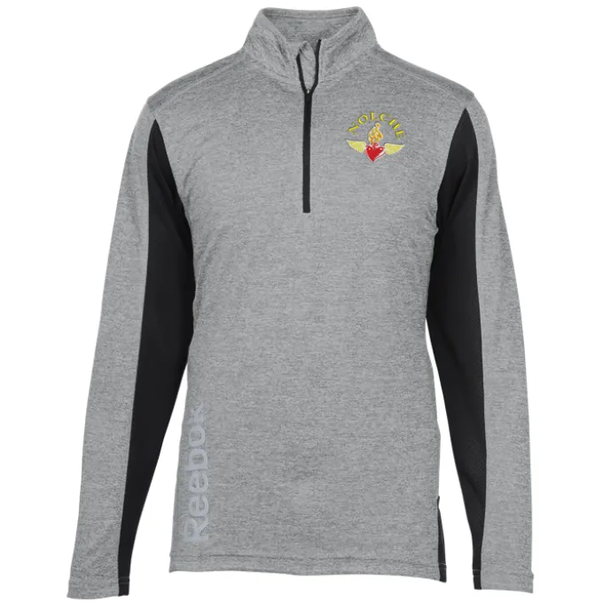 Reebok Crossover 1/4-Zip Lightweight Heather Pullover - Men's
