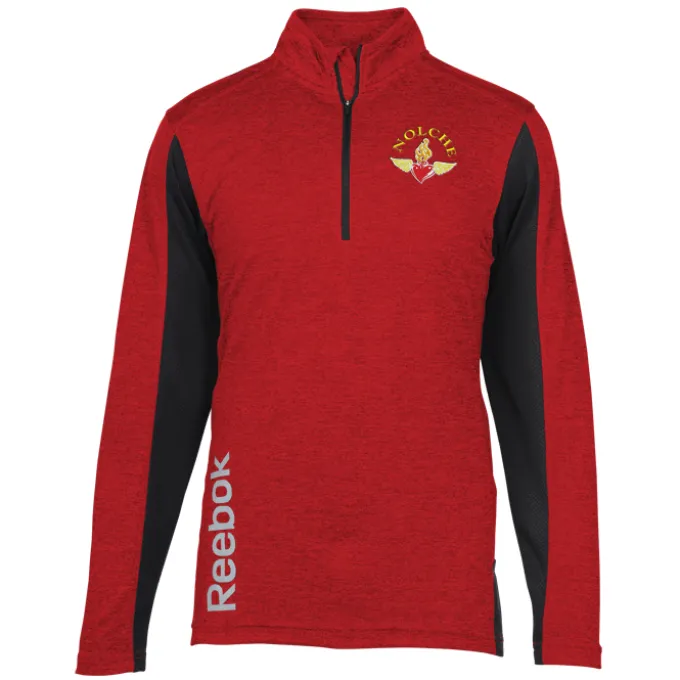 Reebok Crossover 1/4-Zip Lightweight Heather Pullover - Men's