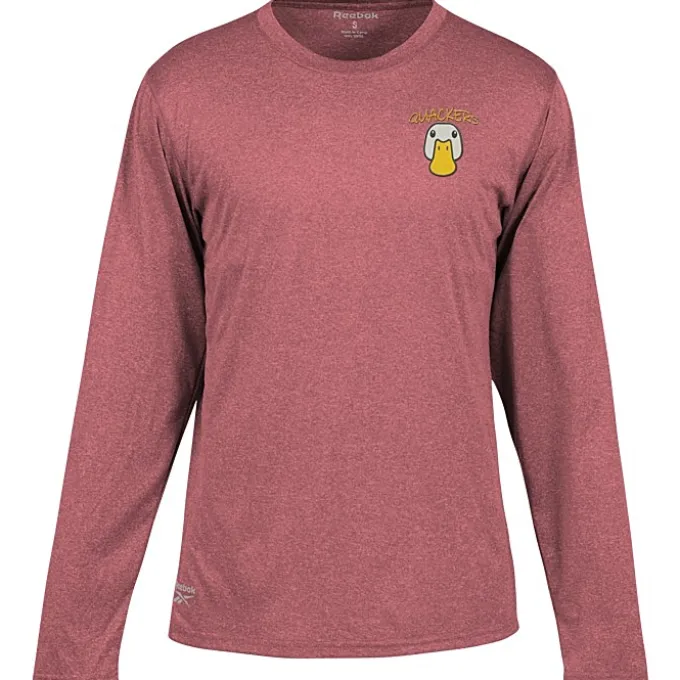 Reebok Performance LS Tee - Men's - Heathers - Embroidered