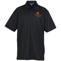 Reflective Accent Pinpoint Mesh Polo - Men's