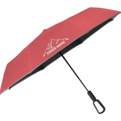 Reflective Edge Umbrella with Carabiner Handle - 46-inch Arc