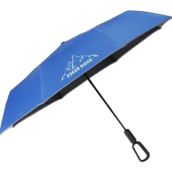 Reflective Edge Umbrella with Carabiner Handle - 46-inch Arc