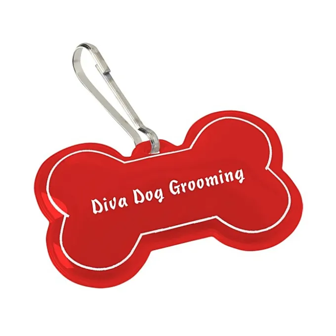 Reflective Pet Collar Tag - Dog Bone