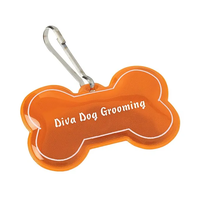 Reflective Pet Collar Tag - Dog Bone