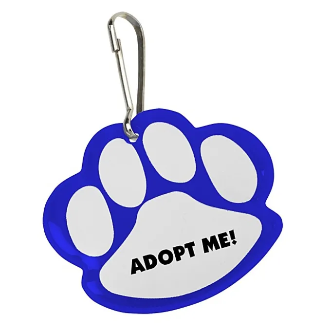 Reflective Pet Collar Tag - Paw Print
