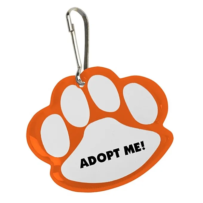 Reflective Pet Collar Tag - Paw Print