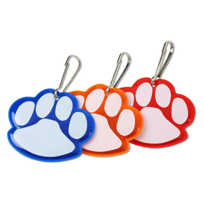 Reflective Pet Collar Tag - Paw Print