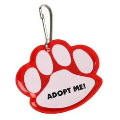 Reflective Pet Collar Tag - Paw Print