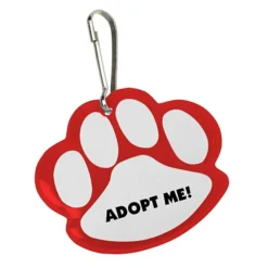Reflective Pet Collar Tag - Paw Print