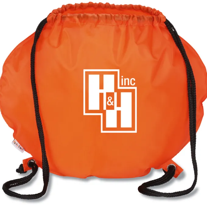Reflective Pumpkin Drawstring Sportpack - 24 hr