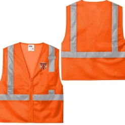 Reflective Zippered Pocket Vest