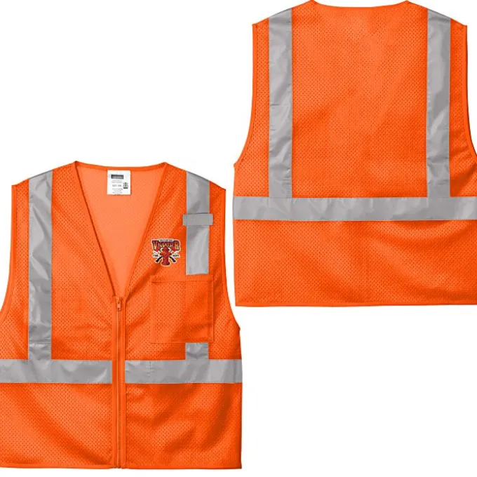 Reflective Zippered Pocket Vest