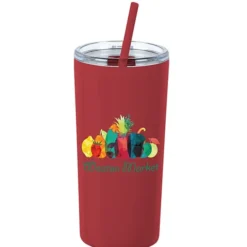 Refresh Baylos Vacuum Tumbler with Straw - 20 oz - Full Color