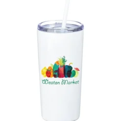 Refresh Baylos Vacuum Tumbler with Straw - 20 oz - Full Color
